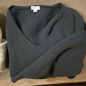 Ava & Viv Black V-Neck Sweater